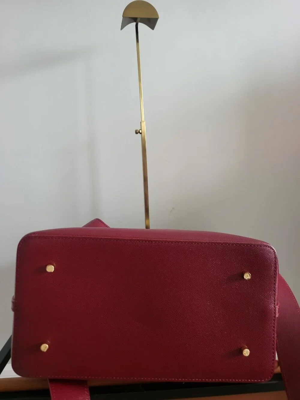 Elleme Burgundy Small Boomerang caviar leather bag